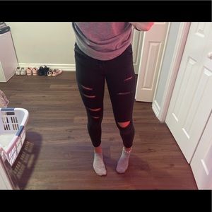 black ripped skinny jeans. Size 2